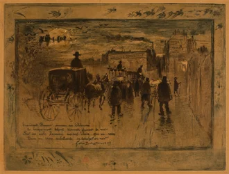 Begravningståget på Boulevard de Clichy Begravningståget på Boulevard de Clichy, 1887.