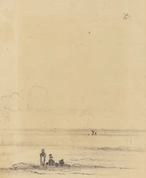 Figurer på en strand [verso]