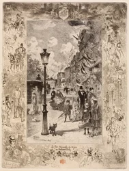 National helgdag på Boulevard Clichy National helgdag på Boulevard de Clichy, 1878.