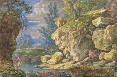 Landskap med Tobias och ängeln, 1600-tidigt 1700-tal.
