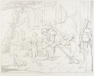 (Rip Van Winkle, illustration) Rip roar barn