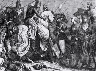 Henrik III (1207-72) vid slaget vid Lewes, 14 maj 1264