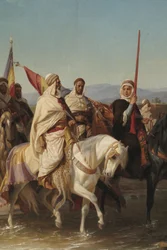 Porträtt som antas föreställa Cherif Boubaghla och Lalla Fatma n