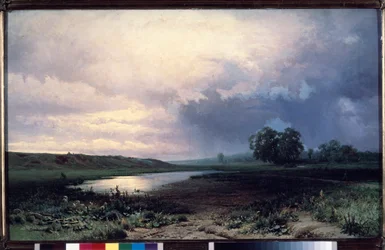 Prairies inondees (Flooded Meadow) - Peinture de Fyodor Alexandrovich Vasilyev (Feodor Alexandrovich, Fiodor Alexandrovitch Vassiliev) (1850-1873), huile sur toile