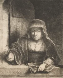 Kvinna med ett päron, 1600-talet.