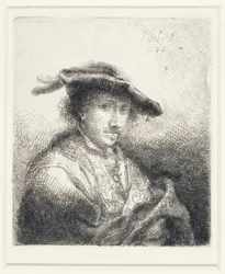 Ung man med plymthatt, 1642