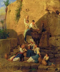 Am Brunnen in Taormina - Vid fontänen i Taormina