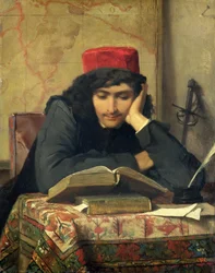 Den läsande kvinnan, 1856