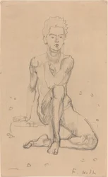 Hector poserar naken