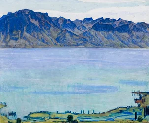 Genèvesjön med Savoyalperna