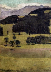 Landskap, Oaks at Stockhorn, 1898