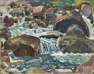 Mountain Creek nära Champéry, 1916.