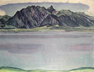 Thunsjön med Stockhornbergen, 1910