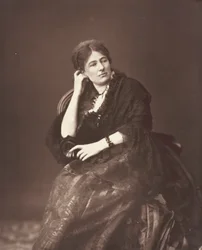 Juliette Lamber, [fransk feministisk författare], ca. 1876.