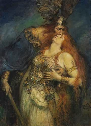 Wotans farväl av Brunhilde, ca. 1910.