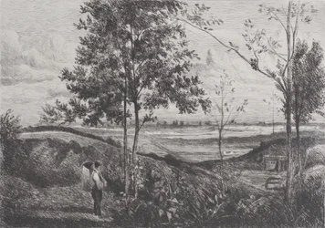 Landskap efter Corot, 1873-90.