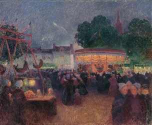 Nattmässa i Saint-Pol-de-Léon, ca 1896