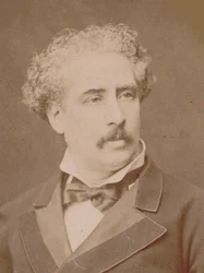 Porträtt av kompositören Olivier Métra 1830-1889, 1870.