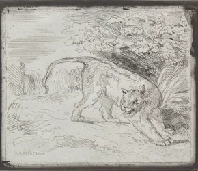 En instängd tiger, 1854.