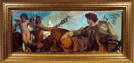 Allegory of the Painting Industry av Eugene Delacroix (1798-1863)