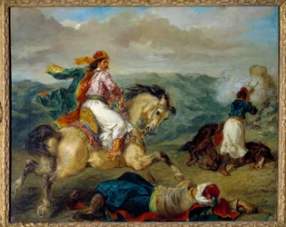 Ett avsnitt av kriget i Grekland. Målning av Eugene Delacroix (1798-1863)