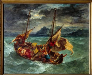 Kristus vid sjön Generaseth (Genesareth). Målning av Eugene Delacroix (1798-1863)