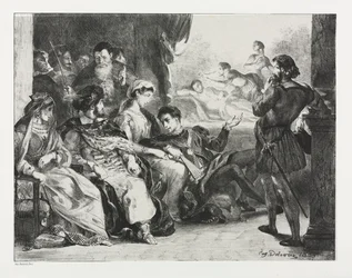 Hamlet: Hamlet beordrar skådespelarna att göra en scen från hans fars förgiftning, 1834.