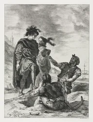 Hamlet: Hamlet och Horatio med gravgrävarna, 1843.