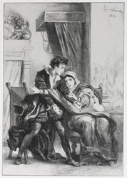 Hamlet: Hamlet och drottningen, 1834.