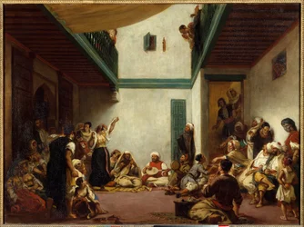 Judiskt bröllop i Marocko. Målning av Eugène Delacroix (1798-1863)