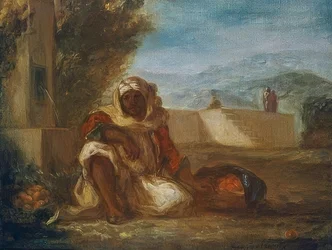 Apelsinförsäljare i Marocko. Omkring 1835