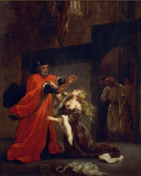 Othello, akt I, scen 3: Desdemona vid sin fars fötter, 1852