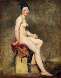 Sittande naken, Mademoiselle Rose (olja på duk)