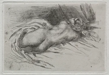 Studie av en kvinna sedd bakifrån, 1833.