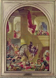 Uddrivelsen af Heliodorus fra templet, ca. 1857 swed