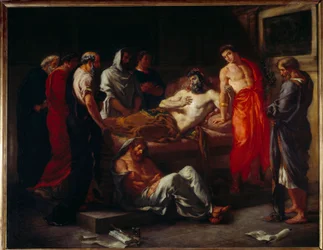 Marc Aureles död (121-180). Målning av Eugene Delacroix (1798-1863)