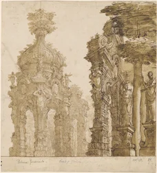 Scenisk design av trädgårdspaviljonger