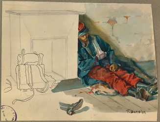 sårad soldat efter slaget vid Vailly