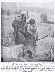 Jakt under den senare istiden, illustration från "Hutchinson