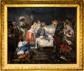 Haremet, scen ur Tusen och en natt (olja på duk)