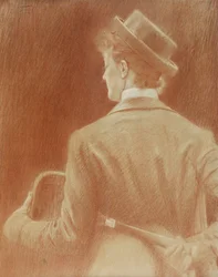 En tennisspelare; Studie för "Minnen"; En tennisspelare; Studie för "Memories", 1889