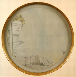 Dreamer, ca 1900 (blyerts och färgkrita på grått papper)