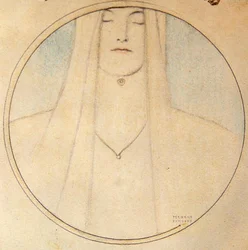 Head of a Woman (pastell på papper)