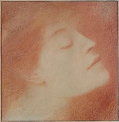 Head of a Woman, 1892 (krita på papper)