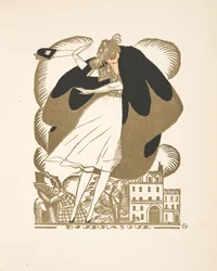 Bourrasque, från en samling modeplattor, 1920 (pochoirtryck)