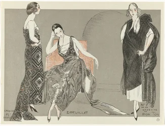 Gazette du Bon Ton, 1920 - nr 7, Croquis Pl. XXXV: Doeuillet (titel på objekt)