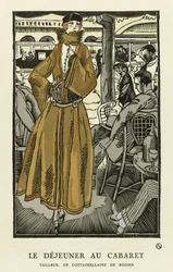 Le Dejeuner au Cabaret, pub. 1921 (stenciltryck)