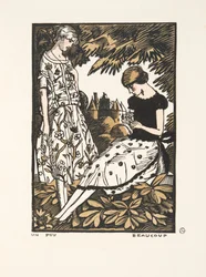 A Little, Many, from a Collection of Fashion Plates, 1920 (stenciltryck)