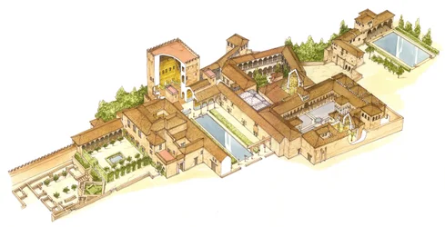 Alhambra, Granada, Spanien. Kungliga palats