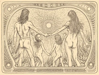 Sonnenwanderer, platta 12, ur portföljen "Lebenszeichen", utgiven 1908 i Berlin av Fritz Heyder Verlag.